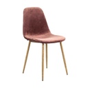 Bársony hatású szövet étkezőszék, púder - SKAGEN