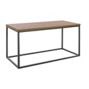 Dohányzóasztal, fa hatású mintázattal, fekete - HAGUE