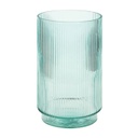 Bordázott üveg váza, halványzöld - ORAGE