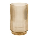 Bordázott üveg váza, karamell - ORAGE