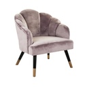 Bársony szövet fotel, pasztell lila - PAPILLON