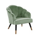 Bársony szövet fotel, zöld - PAPILLON