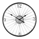 Bicikli kerék alakú fém falióra, 60 cm, fekete - ROUE DE LA FORTUNE
