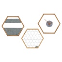 Fali rendszerező szett, órával és képtartóval, szürke - ESSAIM