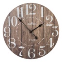 Fa mintázatú falióra, 60 cm, barna  - LOUISIANE