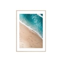 Falikép, tengerpart emberekkel, 50x70 cm, türkiz - PLAGE