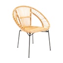 Fém vázas szék nád bevonattal - PANIER