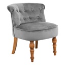 Fotel velúr, szürke - BOUDOIR