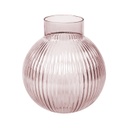 Gömb alakú üveg váza, halvány rózsaszín - DROP