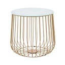 Kerek fém vázas dohányzóasztal, nagy, arany - ETNA