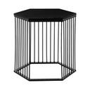 Hatszög alakú dohányzóasztal, fekete - FUJI