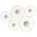 Kerek tükör szett, fém kerettel, 5 db, arany - CONCHIQUES