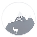 Havas hegycsúcsokat ábrázoló falióra, 60 cm, szürke-fehér - MONT BLANC