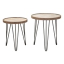 Kerek asztalka szett, 2 db, hajlított lábakkal - FRED