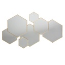 Hexagonos falitükör, arany - HEGAGONOS