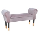 Karfás velúr ülőpad, pasztell lila - BOUDOIR