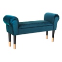 Karfás velúr ülőpad, olajzöld - BOUDOIR