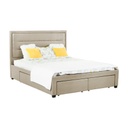 Franciaágy 160x200 cm, bézs szövet - CITY