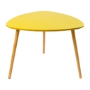 Háromszög alakú dohányzóasztal, okkersárga - SOLEIL