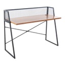 Íróasztal, fém vázzal, 122x54 cm, diófa - STUDENT