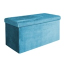 Összehajtható tárolós pad, bársony 77x33 cm, menta - CLOE