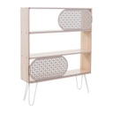 Könyvespolc orientális mintával, hajlított lábakkal, tölgy - SAO PAULO