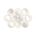 Kör alakú osztott fali tükör, arany - CONSTELLATION