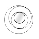 Kör alakú fali tükör, 80 cm, fekete - NEPTUNE