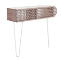 Konzolasztal orientális mintával, hajlított lábakkal, tölgyfa - SAO PAULO