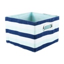 Kosár kék csíkos, 24x24x17 cm  - SAINT TROPEZ