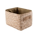 Kosár világosbarna, 20x15x14 cm gyékény - VANILLE