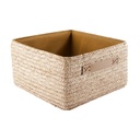 Kosár világosbarna, 28x26x15 cm gyékény - VANILLE