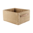 Kosár világosbarna, 30x27x16 cm gyékény - VANILLE