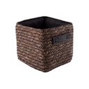 Kosár sötétbarna, 15x14x15 cm gyékény - GUADELOUPE