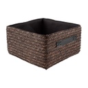 Kosár sötétbarna, 28x26x15 cm gyékény - CHOCOLAT