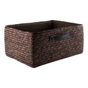Kosár sötétbarna, 38x27x17 cm gyékény - GUADELOUPE