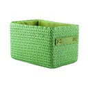 Kosár zöld, 23x16x15 cm gyékény - AVATAR