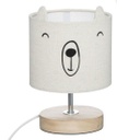 Medvés asztali lámpa, fa talppal, krémszínű - NOUNOURS