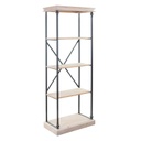 Loft stílusú könyvespolc, 4 polccal, tölgy - LOFT IN STYLE