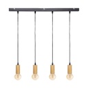 Modern függesztett mennyezeti lámpa, 4 égős, fekete - FIL A FIL
