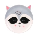 Mosómedvés tányér, szürke - EDEN