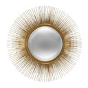 Napsugaras kerek falitükör, 58 cm, arany - TOURNESOL