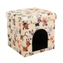 Összehajtható állatház cicás, kutyás mintával - COMME CHIEN ET CHAT