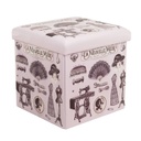 Összehajtható puff retro varrós mintával - PETITES MAINS