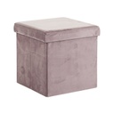 Összehajtható bársony puff, pasztell lila - VELVET