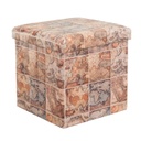 Összehajtható puff föld térkép mintával - ATLAS