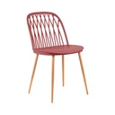 Modern műanyag szék, sötét rózsaszín - CIGALE