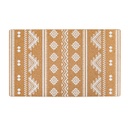 Parafa szőnyeg, fehér mintával, 45x75 cm, natúr fa - CAIRO