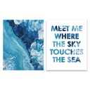 Poszter szett, keret nélkül, 40x50 cm, kék - OCÉAN