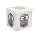 Összehajtható tároló puff bagoly mintával - HIPSTER OWL